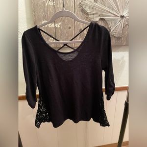 Black lace top